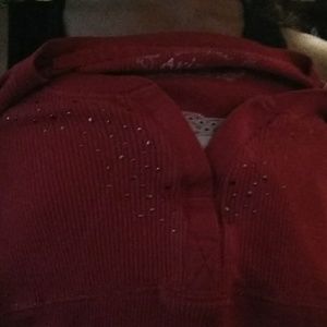 Red shirt with insert